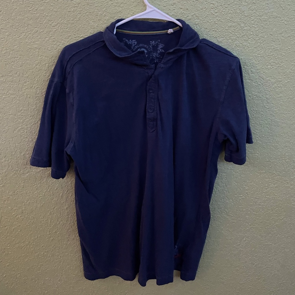 medium navy blue margaritaville polo t shirt